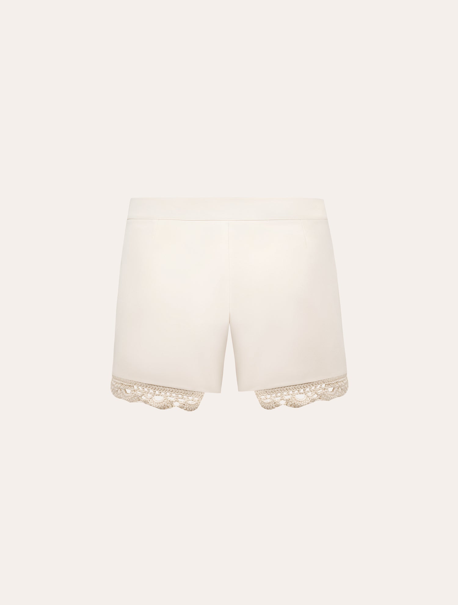 Crochet shorts in cream