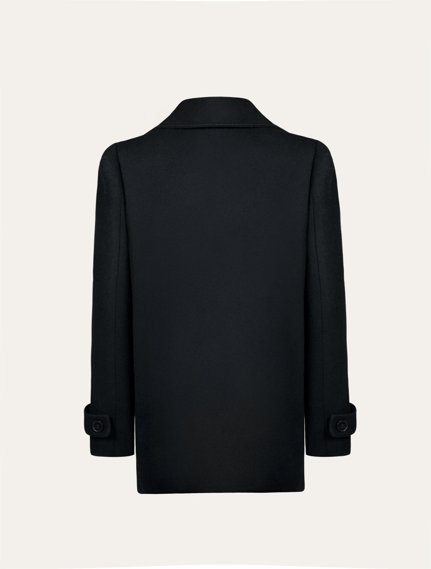 Classic cashmere midi coat in black