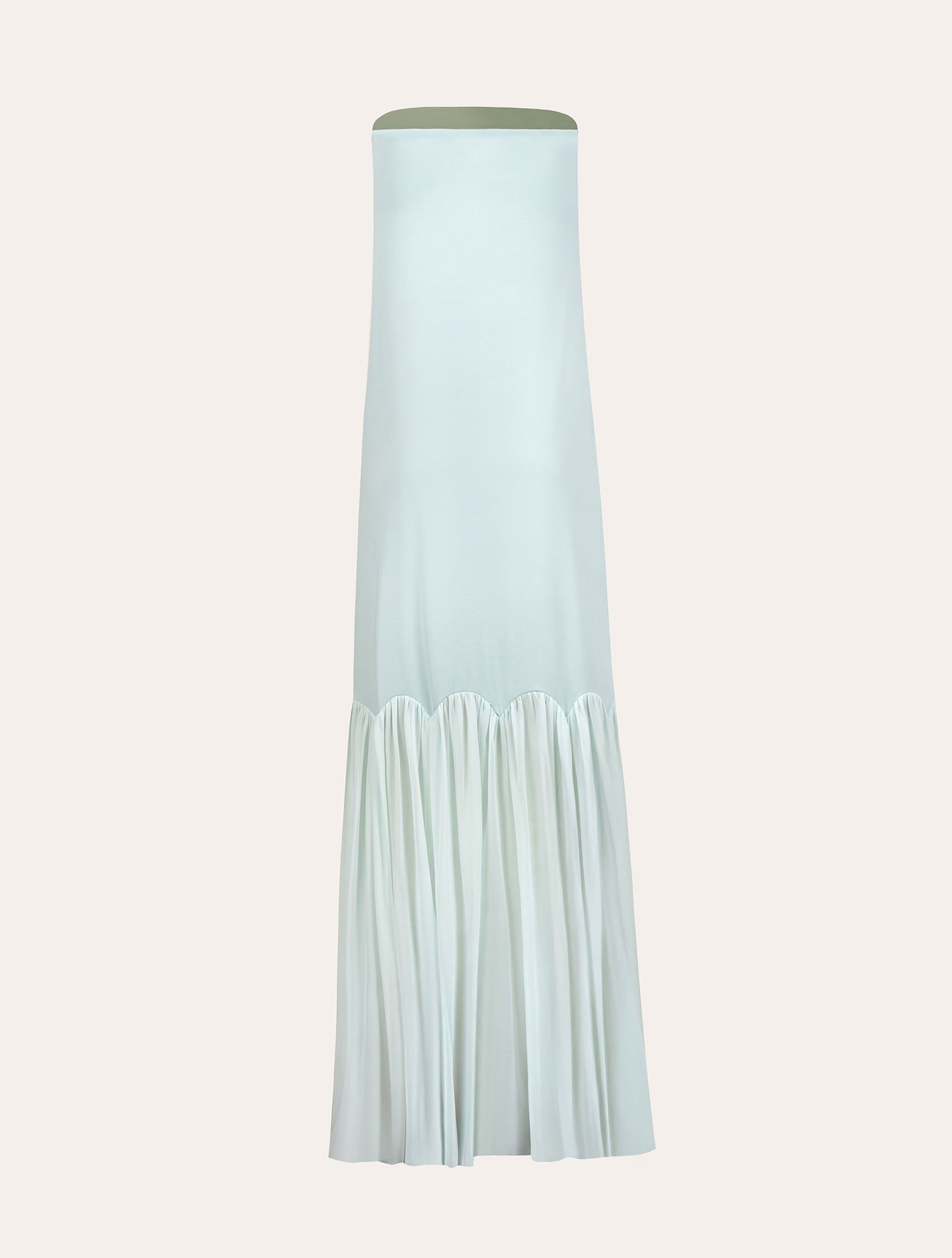 Scalloped detail maxi dress in baby blue
