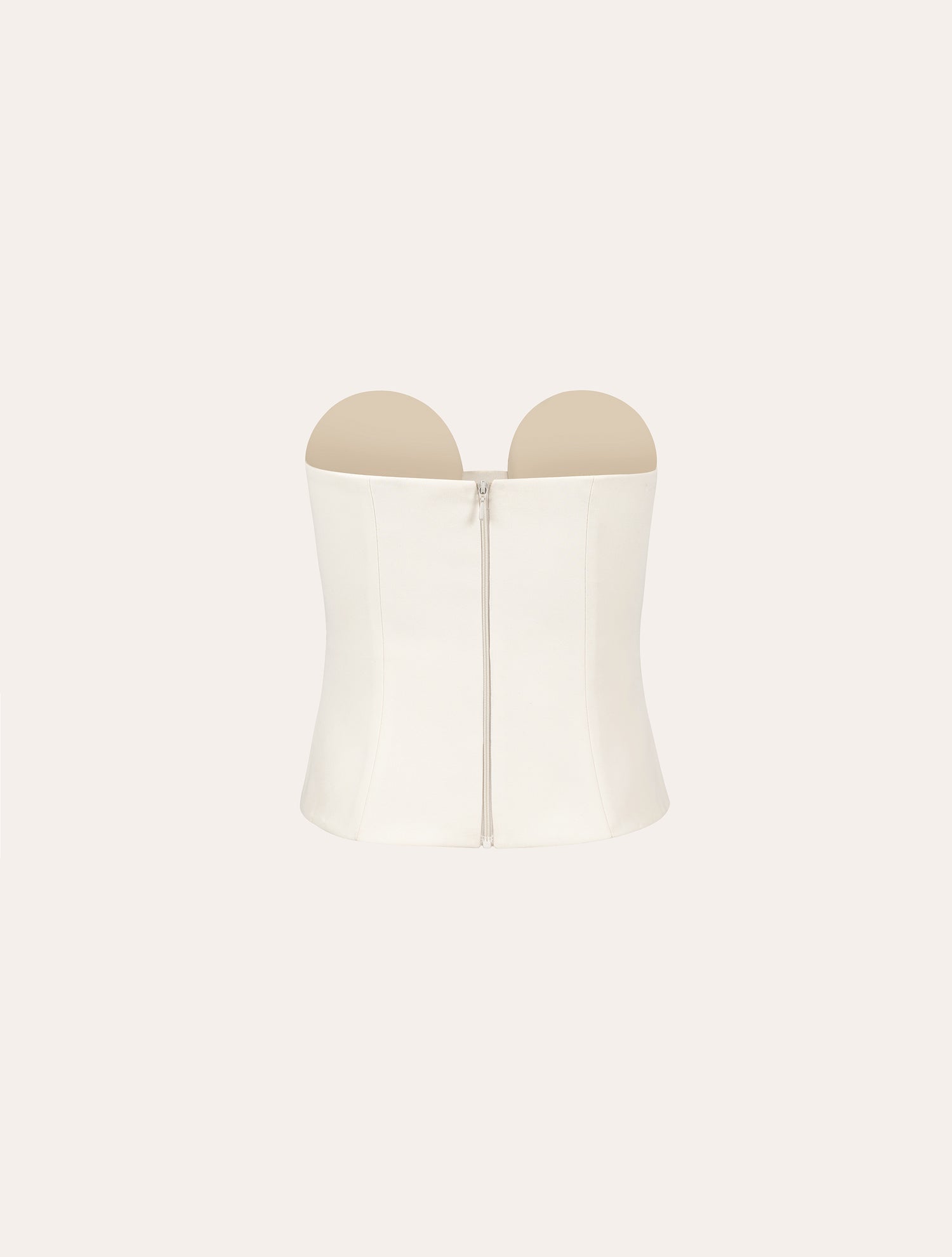Crochet bustier corset in cream