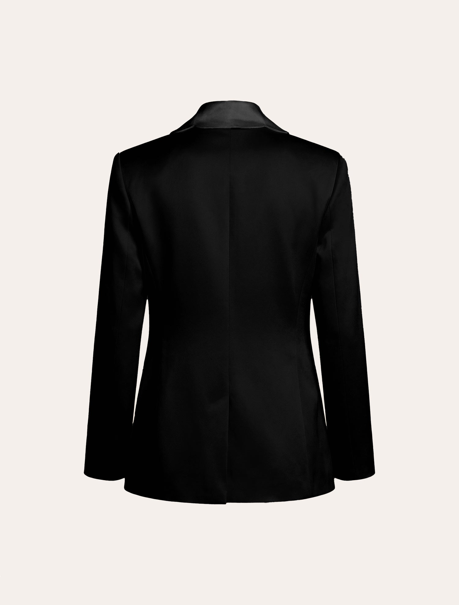 Oversized Scallop Edge Blazer in Black