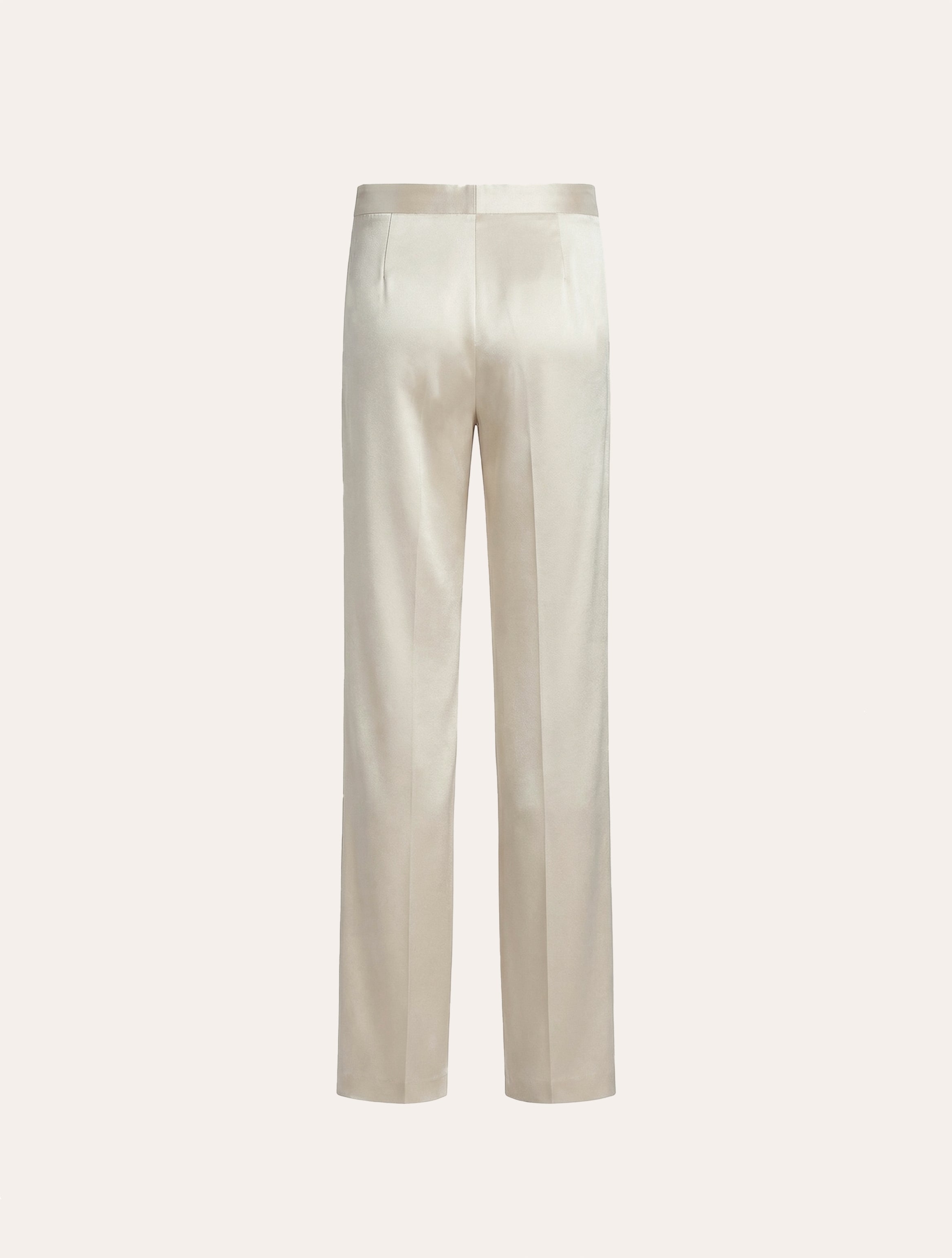 Straight leg tailored  pants in cream