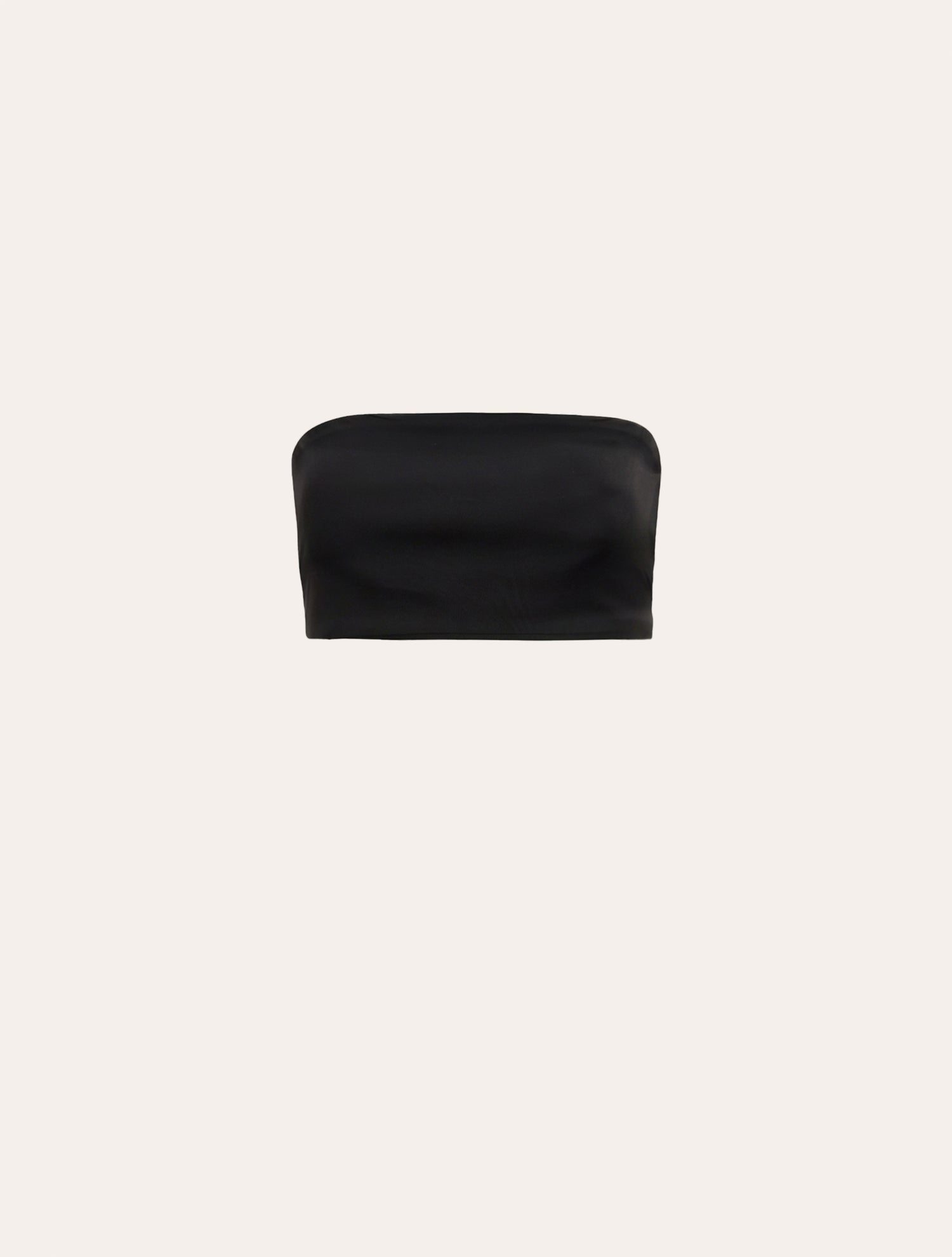 Bandeau jersey top in black