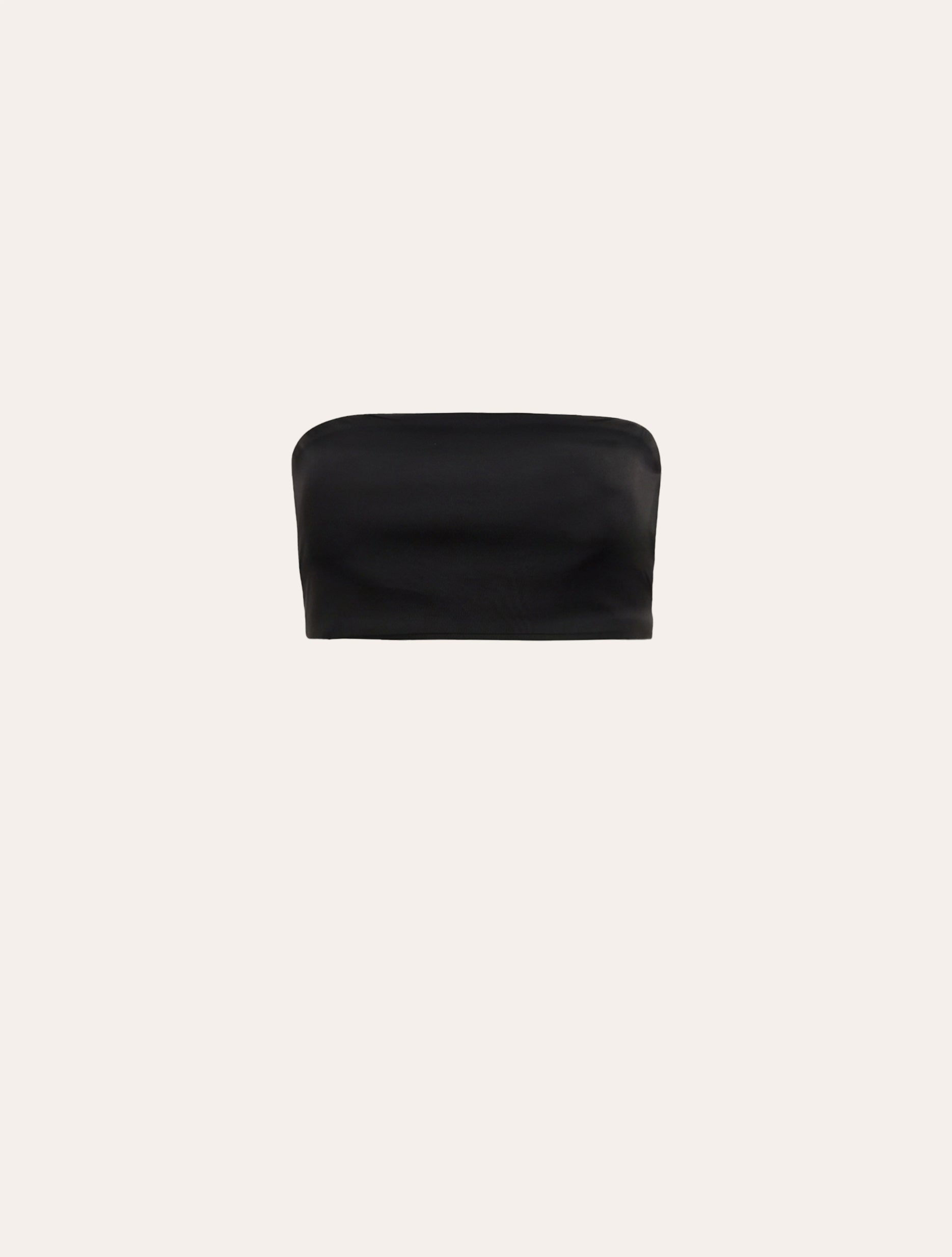 Bandeau jersey top in black