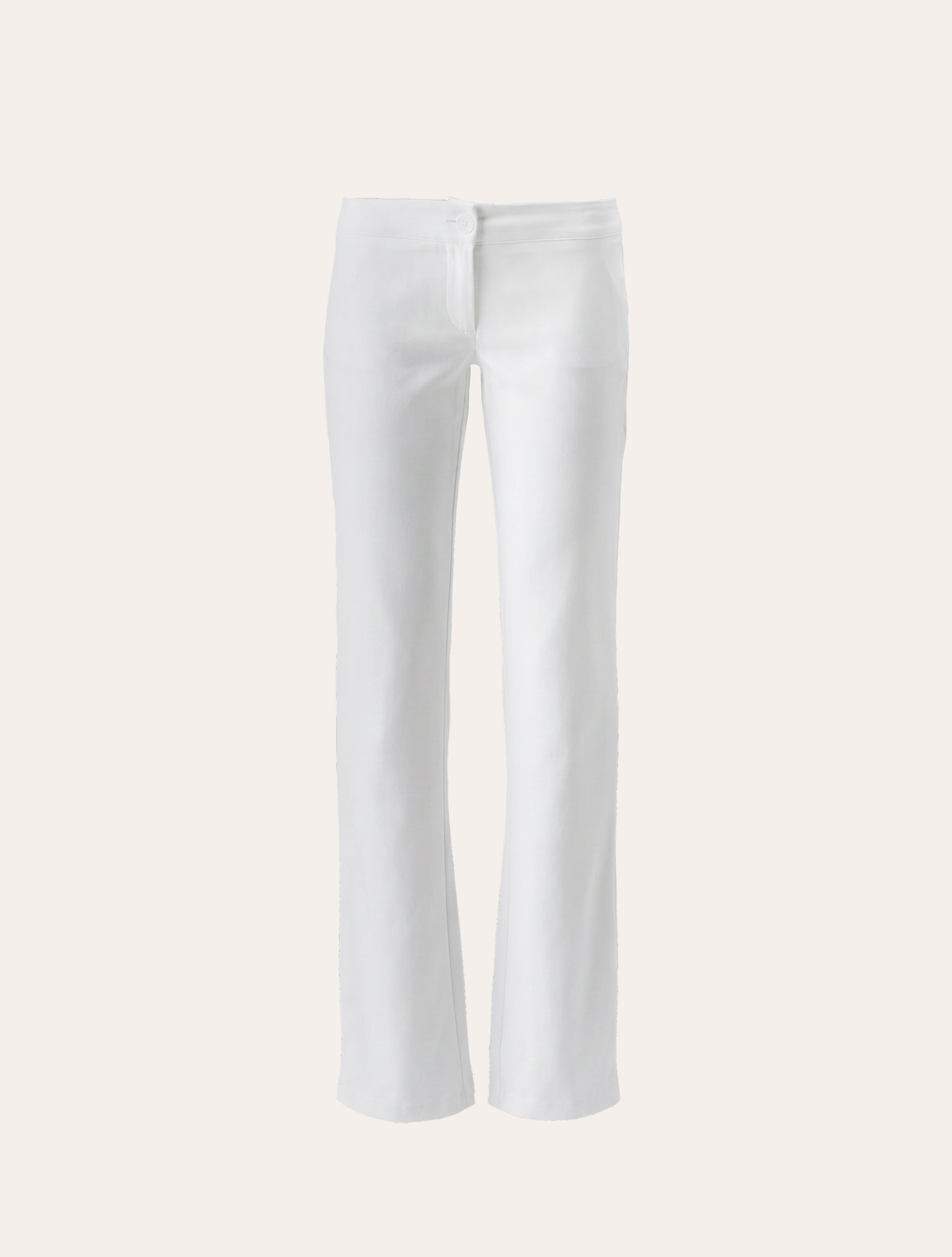 Low-rise boot pants in white