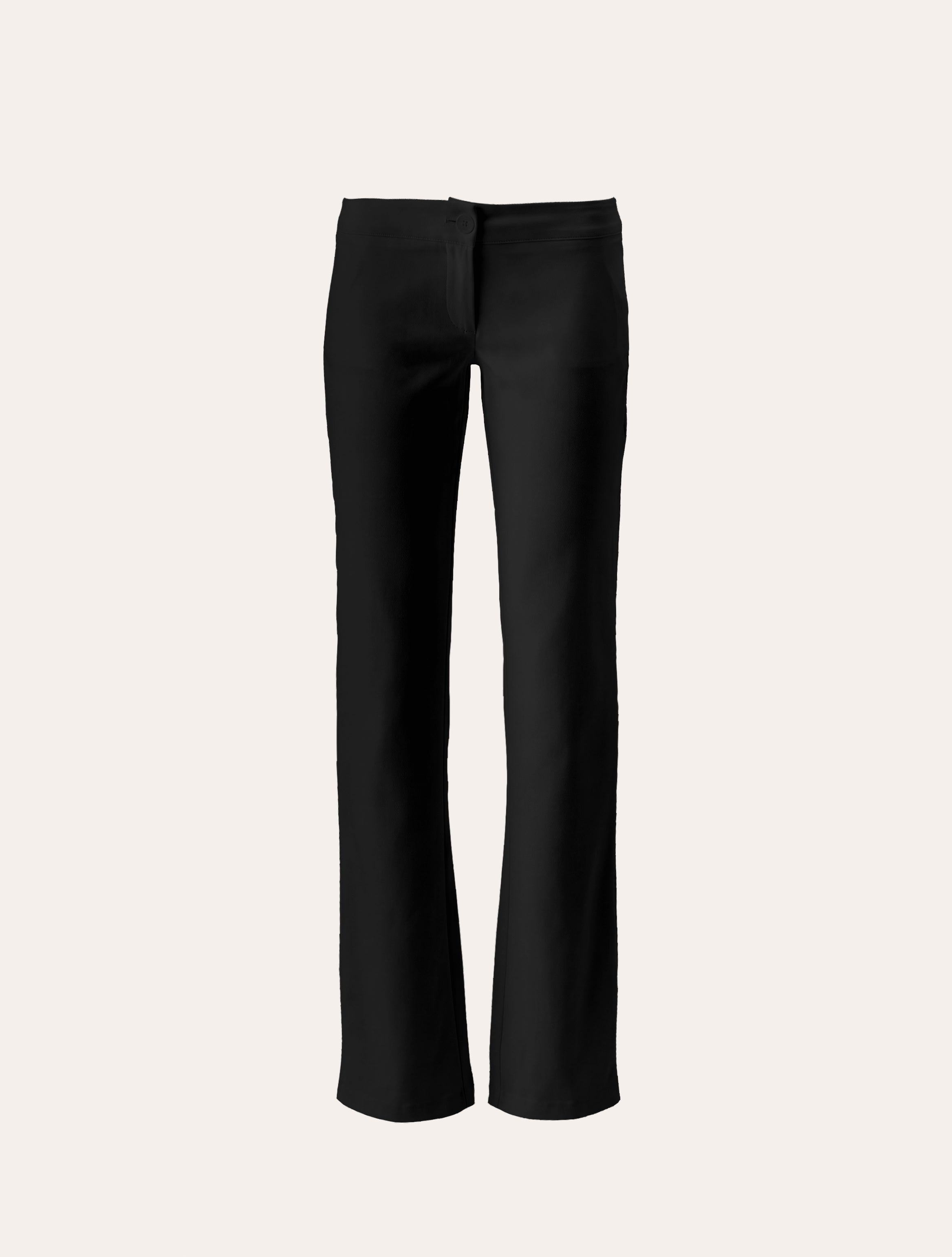 Low-rise boot pants in black