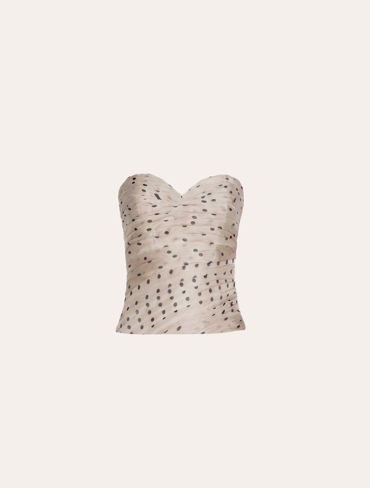 Sweetheart draped bustier corset in beige