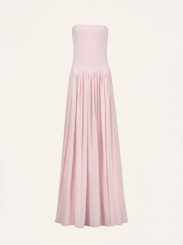 Scalloped waist mini skirt in baby pink