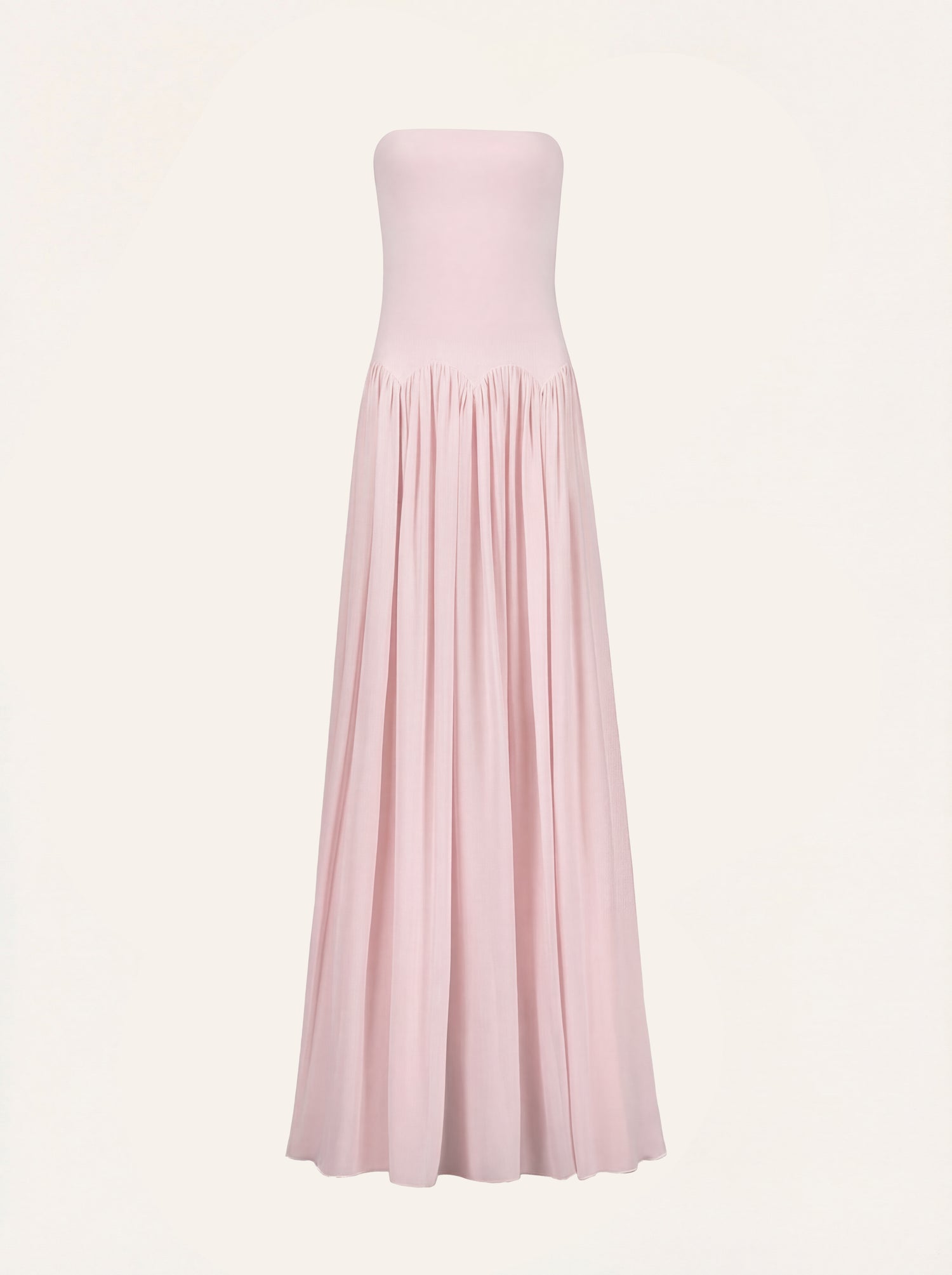 Scalloped waist mini skirt in baby pink