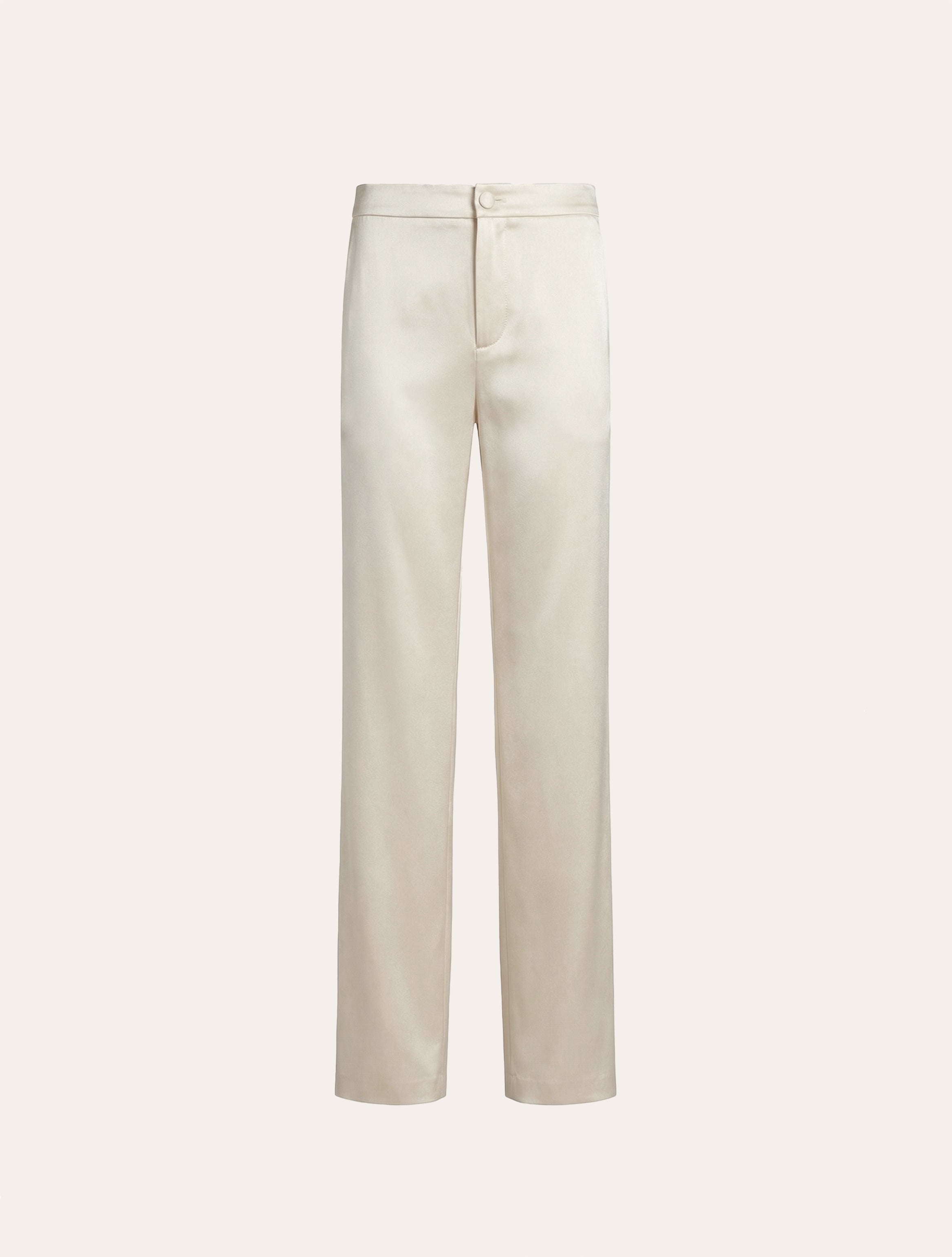 Straight leg tailored  pants in cream