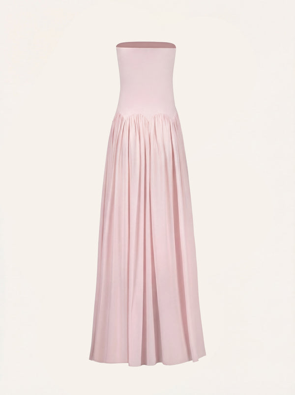 Scalloped waist mini skirt in baby pink