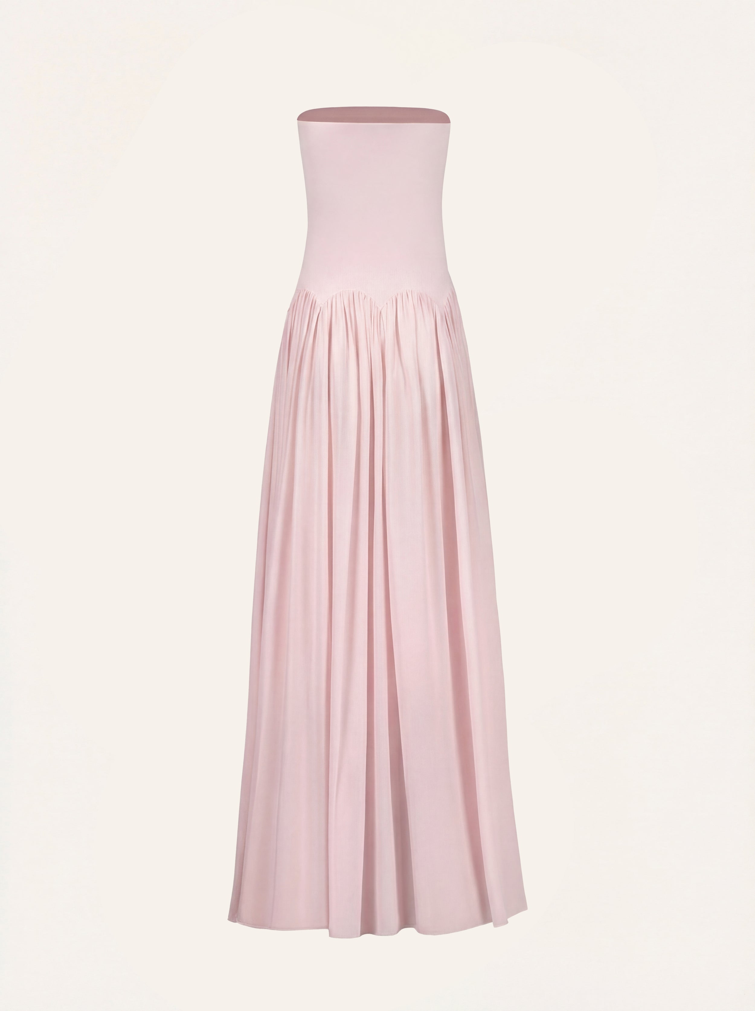 Scalloped waist mini skirt in baby pink